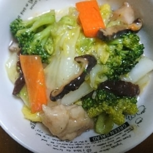 白菜と冷蔵庫の余り物で中華煮